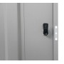 Abfalltrennung Modul-Vario 120, graualu-struktur, ProSlide-System, 120 Liter