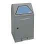Abfalltrennung Modul-Vario 45, graualu-struktur, ProSlide-System, 45 Liter, Trethebel