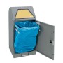 Abfalltrennung Modul-Vario 60, graualu-struktur, ProSlide-System, 60 Liter, Trethebel