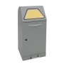 Abfalltrennung Modul-Vario 60, graualu-struktur, ProSlide-System, 60 Liter, Trethebel