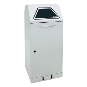 Abfalltrennung Modul-Vario 120, lichtgrau, ProSlide-System, 120 Liter, Trethebel