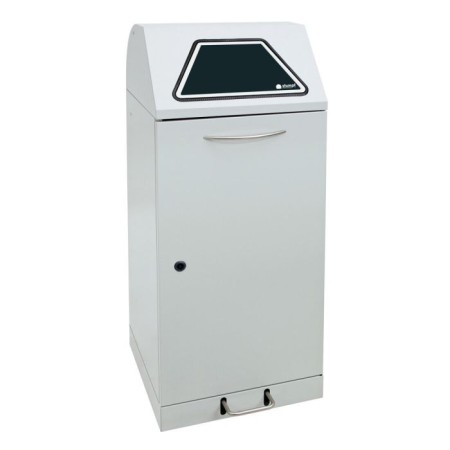 Abfalltrennung Modul-Vario 120, lichtgrau, ProSlide-System, 120 Liter, Trethebel