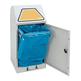 Abfalltrennung Modul-Vario 60, lichtgrau, ProSlide-System, 60 Liter, Trethebel