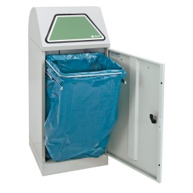 Abfalltrennung Modul-Vario 75, lichtgrau, ProSlide-System, 75 Liter