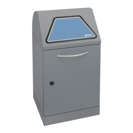 Abfalltrennung Modul-Vario 45, graualu-struktur, ProSlide-System, 45 Liter