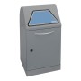 Abfalltrennung Modul-Vario 45, graualu-struktur, ProSlide-System, 45 Liter