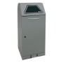 Abfalltrennung Modul-Vario 120, graualu-struktur, ProSlide-System, 120 Liter, Trethebel