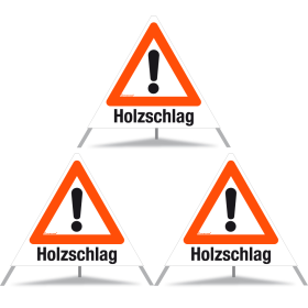 TRIOPAN Faltsignal 70 Tagesleuchtend mit Etui (3x Holzschlag)