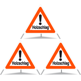 TRIOPAN Faltsignal 90 Tagesleuchtend mit Etui (3x Holzschlag)
