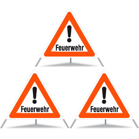 TRIOPAN Faltsignal 90 Tagesleuchtend mit Etui (3x Feuerwehr)