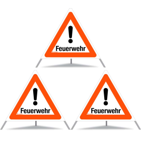 TRIOPAN Faltsignal 70 Tagesleuchtend mit Etui (3x Feuerwehr)
