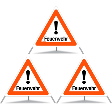 TRIOPAN Faltsignal 70 Tagesleuchtend mit Etui (3x Feuerwehr)
