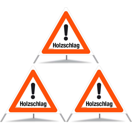 TRIOPAN Faltsignal 70 Tagesleuchtend mit Etui (3x Holzschlag)