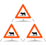 TRIOPAN Faltsignal 60 Tagesleuchtend mit Etui (3x Tiere)