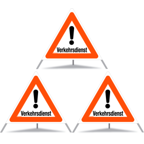 TRIOPAN Faltsignal 90 Tagesleuchtend mit Etui (3x Verkehrsdienst)