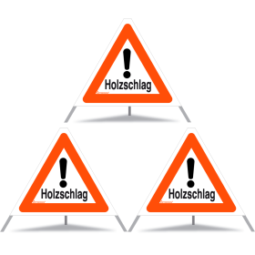 TRIOPAN Faltsignal 60 Tagesleuchtend mit Etui (3x Holzschlag)