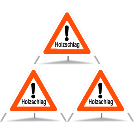 TRIOPAN Faltsignal 60 Tagesleuchtend mit Etui (3x Holzschlag)