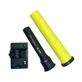 Lampe de poche jaune YEDI avec station de charge