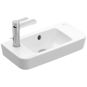 Villeroy & Boch O.novo Lavabo compatto 50 x 25 cm con troppopieno, foro rubinetto a sinistra