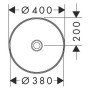 hansgrohe Xuniva S Aufsatzwaschtisch rund Ø 40 cm, mit SmartClean