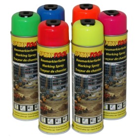12x stk. SPRAYTOOL - Baumarkierfarbe mit Sicherheitskappe, 500 ml