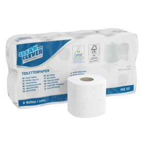 CLEAN and CLEVER Toilettenpapier Kleinrollen PRO 101 64 Rollen (8 x 8)